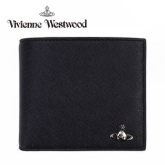 ヴィヴィアンウエストウッド Vivienne Westwood 財布 ブラック 二つ折り 小銭入れ付き エンベロープ コンパクト ウォレット ミニ財布 オーブ 5115003NM