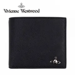 ヴィヴィアンウエストウッド Vivienne Westwood 財布 ブラック 二つ折り 小銭入れ付き エンベロープ コンパクト ウォレット ミニ財布 オーブ 5115003NM