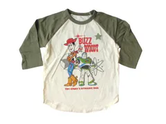 k03250505018　ブランド不明　120サイズ　ベージュ×カーキ　　トップス　長袖Tシャツ　通年