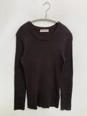 RODEO CROWNS ロデオクラウンズ ニット/セーター F ブラウン コットン ニット 無地 ミドル丈 長袖 クルーネック(丸首)