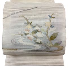 夏帯 名古屋帯 八寸 絽 松葉仕立て 枝花 - メルカリ