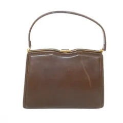 銀座かねまつ GINZA Kanematsu ハンドバッグ ブラウン レザー ブラウン /AS ■OS