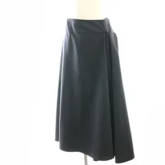 ジャンポールノット JEANPAULKNOTT タック フレアロングスカート コットン 1 紺 ネイビー /NR ■OS