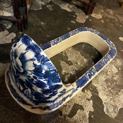 骨董 時代物 陶器枕 乾隆年製 アンティーク - メルカリ