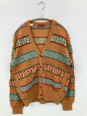 MISSONI ミッソーニ カーディガン/ボレロ オレンジ ウール・ニット ナイロン シルク ボーダー柄 その他総柄 ミドル丈 長袖
