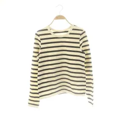 ベースメント BASEMENT オンライン online クルーネックボーダートップス カットソー 長袖 F アイボリー ブラック /HK ■OS