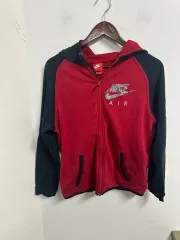 アラビヤヴィンテージ NIKE エア レッド/ブラック ジップアップ フーディ XL