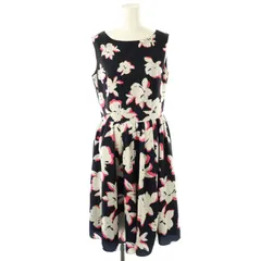 チェスティ Chesty ノースリーブ ワンピース 花柄 1 紺 ネイビー /SS ■OS