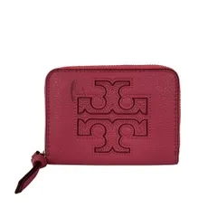 TORY BURCH(トリーバーチ) コインケース - ピンク ラウンドファスナー/キーリング付き レザー