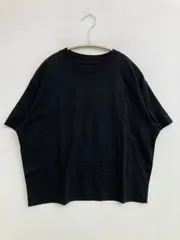 無印良品 ムジルシリョウヒン Tシャツ/カットソー M ブラック 無地 ミドル丈 半袖 クルーネック(丸首)