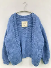 Sonny Label サニーレーベル カーディガン/ボレロ Free ブルー ウール・ニット 無地 ショート丈 長袖