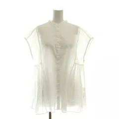 アーバンリサーチ ドアーズ URBAN RESEARCH DOORS 23SS コットンボイルサイドギャザーブラウス ノースリーブ M 白 ホワイト /AT ■OS