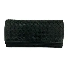 BOTTEGA VENETA(ボッテガヴェネタ) 長財布 イントレチャート 143305 黒 レザー