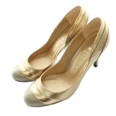 ダイアナ DIANA パンプス ラウンドトゥ 22.5cm ゴールドカラー /SS ■OS