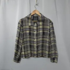 レディース S CHECK パータン ショート ジャケット カーディガン