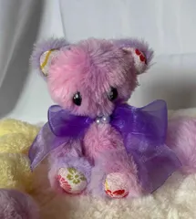 ふわふわ くまちゃんのぬいぐるみ 紫 ※ハンドメイド