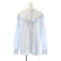 ジャーナルスタンダード JOURNAL STANDARD ブラウス シャツ フリル ライトブルー /ES ■OS ■AX