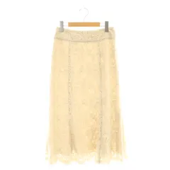 イエナ IENA レースフレアスカート ロング 36 ベージュ /HK ■OS