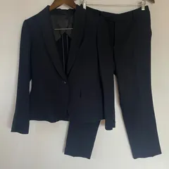 【美品】ザスーツカンパニー　シングルボタン　destyle　レディース　スーツ　セットアップ　40 ブラック　レーヨン　背抜き