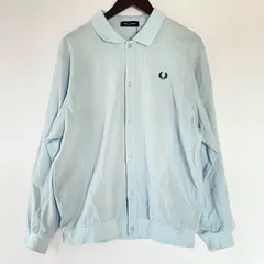 【新品タグ付き】　希少　Lサイズ　フレッドペリー　メンズ　ポロシャツ　別注　フルボタン　L  ライトブルー　ピケ　綿100% 日本製