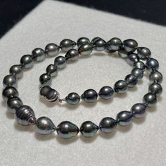 圧巻の195cm】本真珠 ケシパール 超ロングネックレス 104.6g グレー 