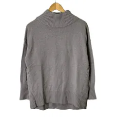 ナノユニバース nano universe ウール混ハイネックニットセーター 長袖 プルオーバー F グレー レディース