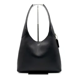 未使用級 COACH コーチ ブルックリン 28 CU068 ショルダーバッグ トートバッグ ハーフムーン ナチュラルグレインレザー 自立 黒 ブラック