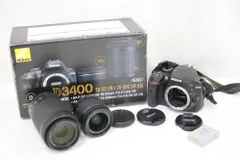【返品保証】 【シャッター回数4998回】ニコン Nikon D3400 AF-P DX NIKKOR 18-55mm F3.5-5.6 G VR 70-300mm F4.5-6.3 G ED VR デジタル一眼  e5431