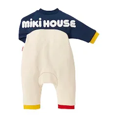 新品 [ミキハウス] カバーオール ロンパース ロゴ 長袖 日本製 男の子 女の子 ベビー キッズ 赤ちゃん ベビー服 子供服 10-1204-491 90cm マルチカラー