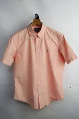 ラルフローレン Ralph Lauren CUSTOM FIT 半袖 ボタンダウンシャツ【XL】【中古】【メンズ】【古着】【レディース】【ヴィンテージ】 【ビンテージ】 【vintage】オールド おしゃれ オシャレ アメカジ 男性 オーバーサイズ RRL