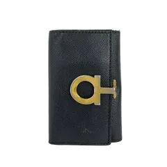 FERRAGAMO/SalvatoreFerragamo(サルバトーレフェラガモ) キーケース ガンチーニ 黒 6連フック レザー
