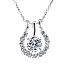 新品 [Angel's Closet] レディース ネックレス 揺れる 【 ダイヤモンド より輝く ジュエリー 1.0ct 】 ダンシング モアッサナイト 1カラット 動く ペンダント シルバー925 5層プラチナコーティング お祝い 誕生日 記念日 プレゼン