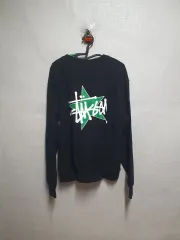 STU ブラック スター ロゴ パーカー L