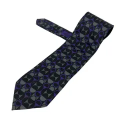GUCCI(グッチ) ネクタイ メンズ - パープル×黒×ライトグレー
