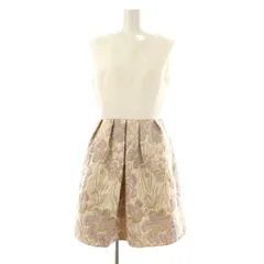 チェスティ Chesty ジャガード切替ワンピース 膝丈 1 ホワイト /HK ■OS