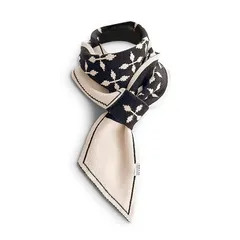 [LumiSyne] ファッション ニット スカーフ スキニー レディース 冬用 通すだけ レトロ ダイヤモンド チェック アルファベット柄 狭い ロング ネックスカーフ ネッカチーフ暖かい\ 1