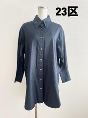 23区 SOMELOS 2wayリネンシャツ 長袖 カシュクール 黒 シンプル - メルカリ