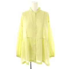 ロペピクニック ROPE Picnic 25SS お着軽シャツシリーズ 綿ボイルペプラムシャツ ブラウス 38 イエロー /DF ■OS