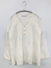 Spick & Span スピックアンドスパン チュニック ホワイト コットン レース 刺繍 長袖 ひざ丈