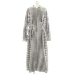 ロペピクニック ROPE Picnic 24SS ストライプ シャツワンピース ロング 長袖 38 ネイビー /HK ■OS