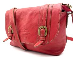 Dakota ショルダーバッグ フラップ レザー 薄赤茶系 ゴールド金具 