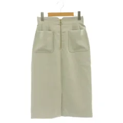 プロポーション ボディドレッシング PROPORTION BODY DRESSING フロントファスナータイトスカート ロング M ライトカーキ /NR ■OS