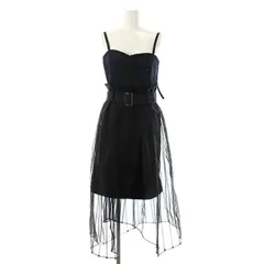 レディアゼル REDYAZEL デニムキャミワンピース ロング プリーツ オーガンジー M ネイビー /DF ■OS