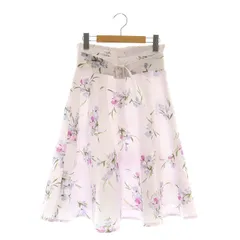 アプワイザーリッシェ Apuweiser-riche フラワープリントスカート ロング フレア 2 ラベンダー /SS ■OS