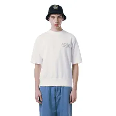 新品 [ラコステ] スウェット [公式] オーバーサイズクロックエンブレムスウェットTシャツ メンズ ホワイト 5