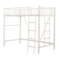 ホワイト高さ170cm】ロフトベッド 耐荷重150kg 垂直はしご 斜めはしご
