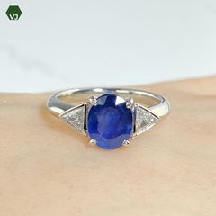34-17】サファイア ダイヤモンド リング S2.71ct D0.37ct - メルカリ
