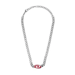 新品 Diesel メンズネックレス、チェーンステンレススチールネックレス ステンレス鋼 宝石なし