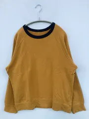 UNIQLO ユニクロ スウェット M オレンジ コットン 無地 ライン柄 長袖