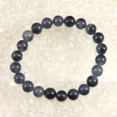天然石 高品質 ブラックアクアマリン ブレスレット シラー あり No 